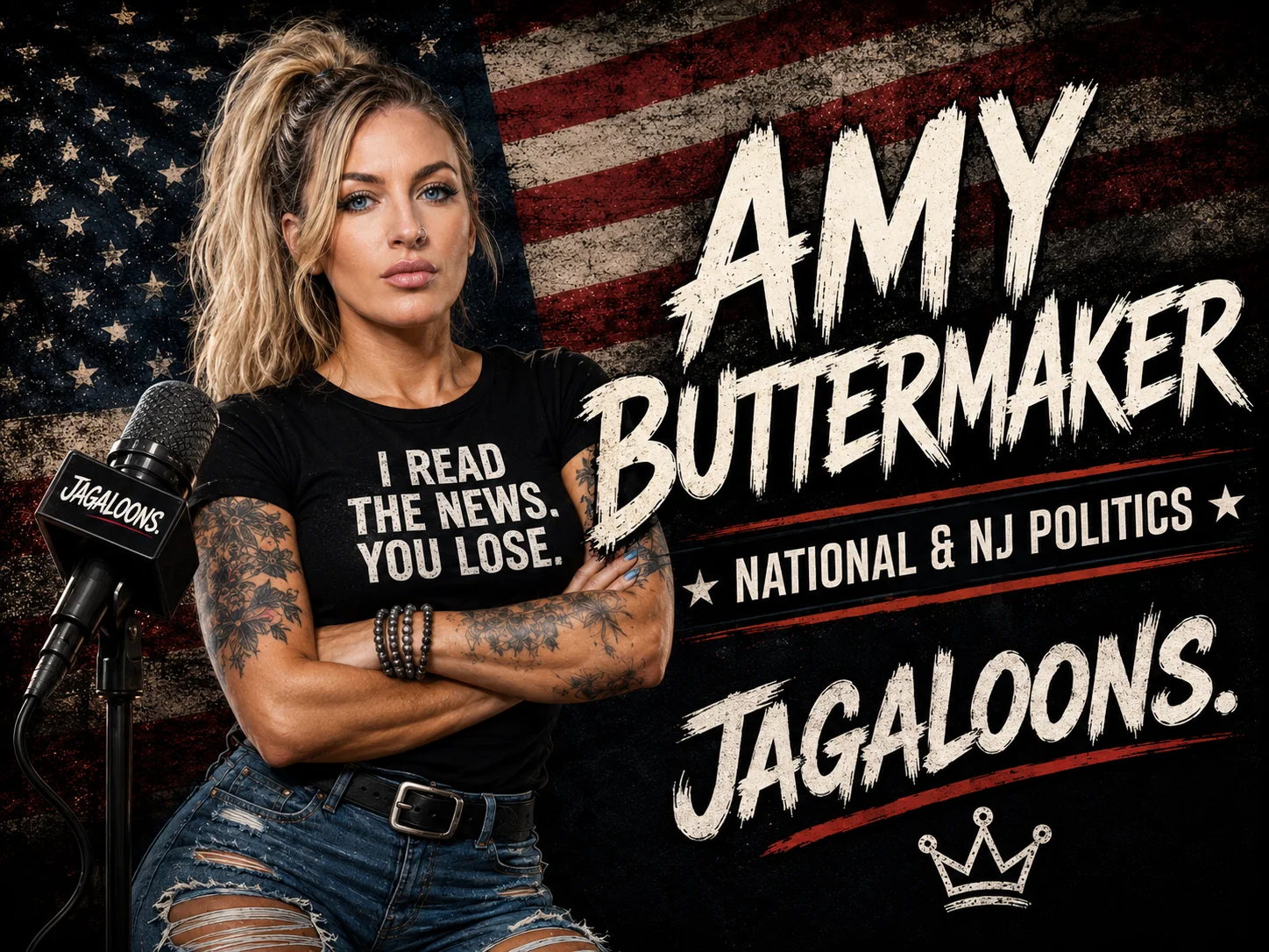 Amy Buttermaker national and New Jersey politics brand banner.